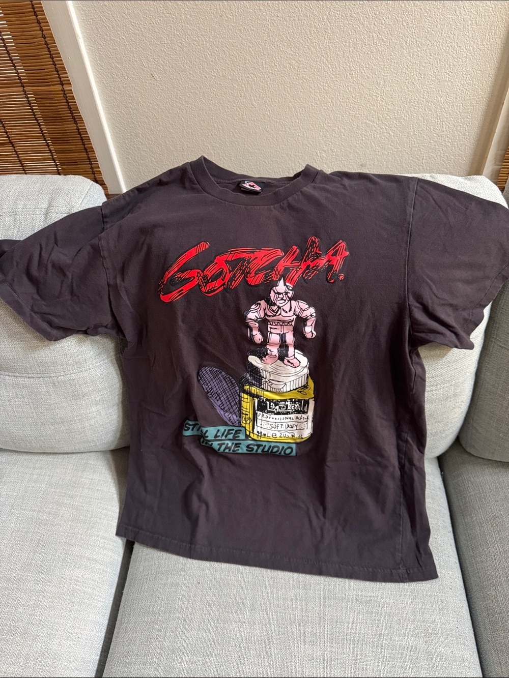 Gotham Graphic Crewneck T-Shirt - Black with Red Accent